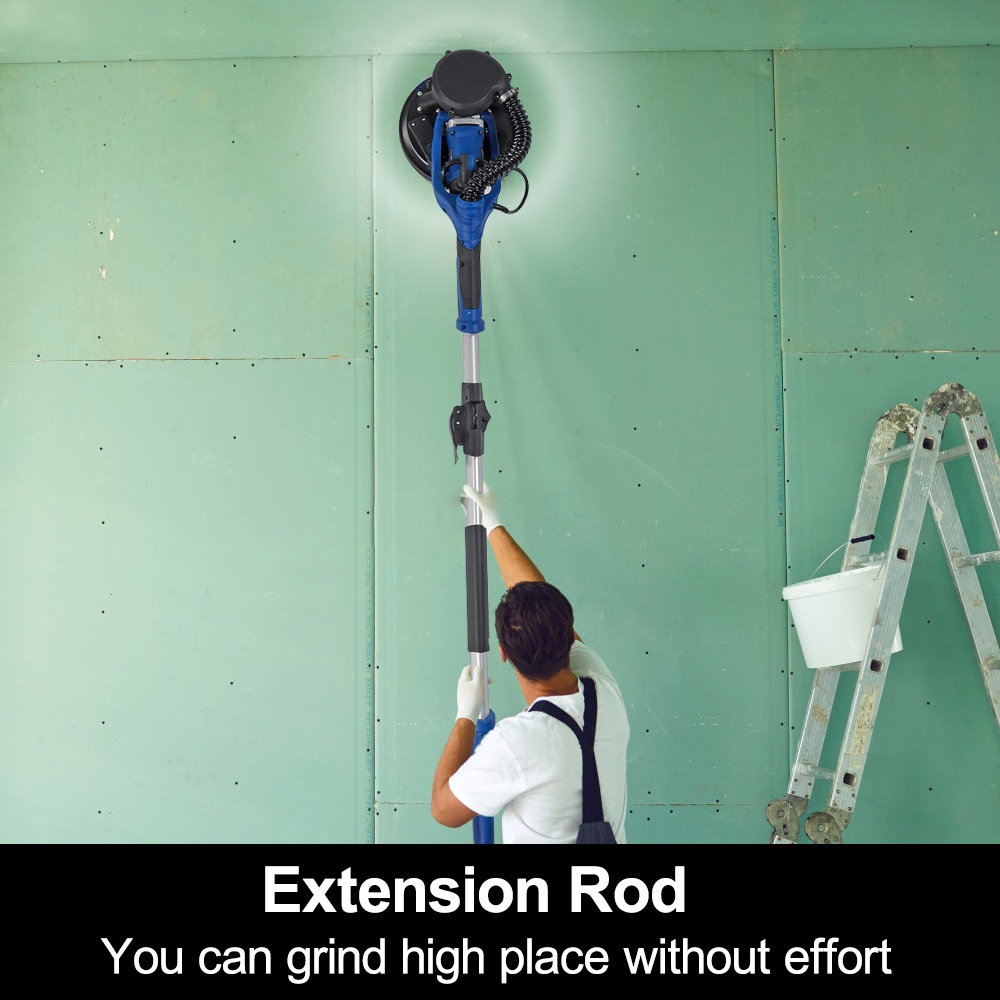 1380W Portable Wall Polisher Machine 215MM Pole Drywall Sander Grinding