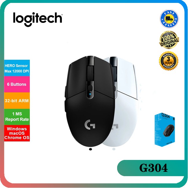 Logitech G304 Wireless 12000 dpi USB Receiver Wireless Gaming Mouse ...