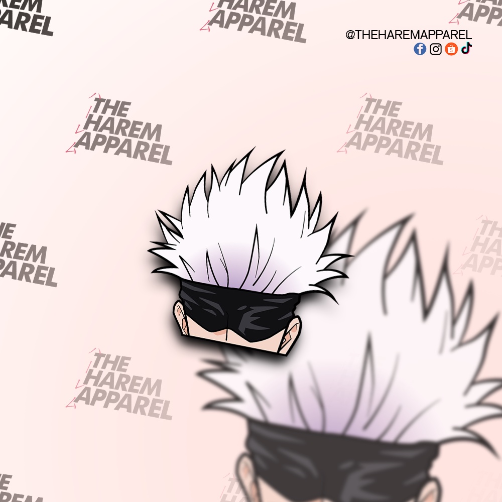 Satoru Gojo | Jujutsu Kaisen | Vinyl Peeker Sticker | The Harem Apparel