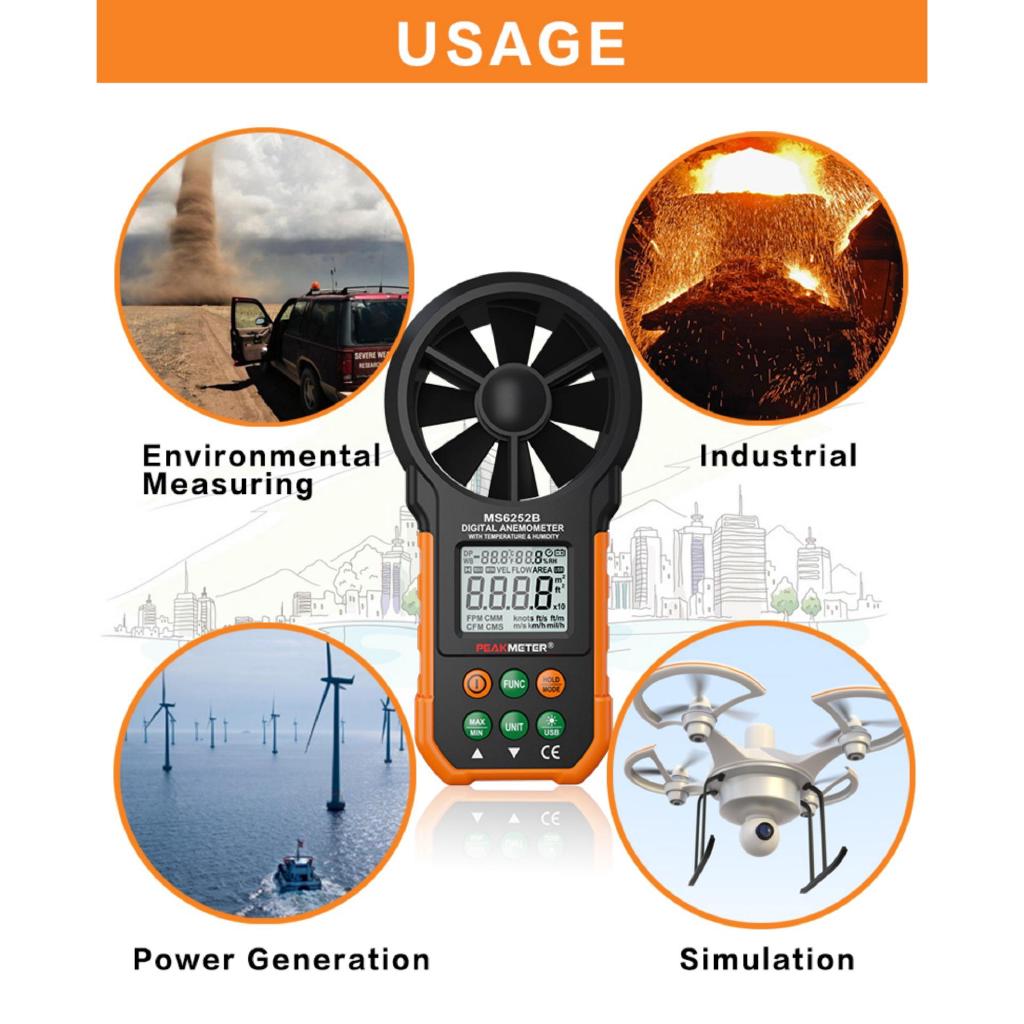 Peakmeter PM6252B Digital Anemometer Shopee Philippines