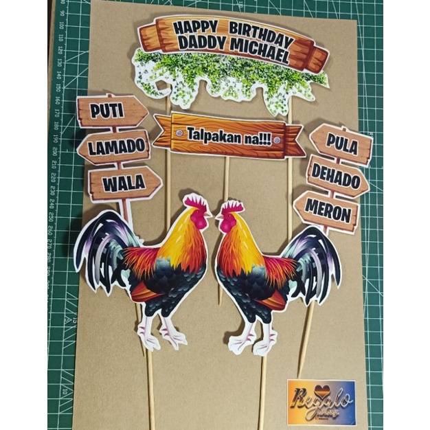 Manok Na Pula Cake Topper For Birthday Shopee Philippines