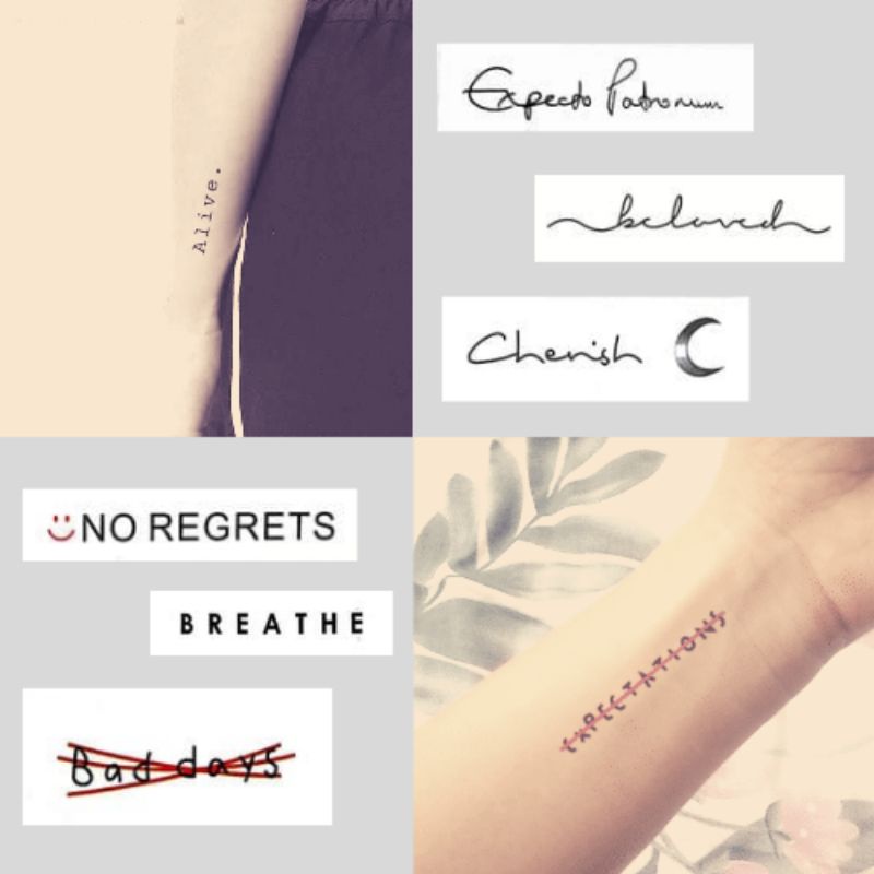 Statement Tattoo Collection (1) Temporary Tattoo | Shopee Philippines