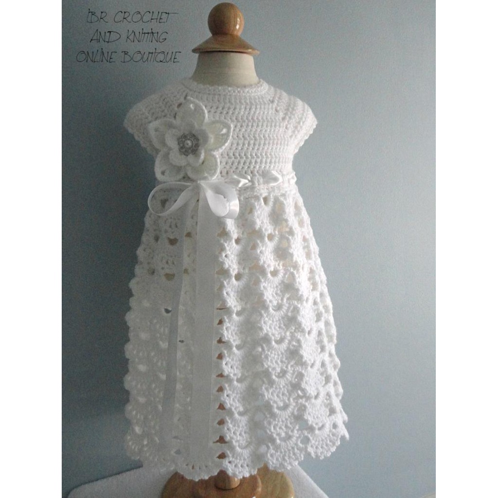 crochet baptism dress