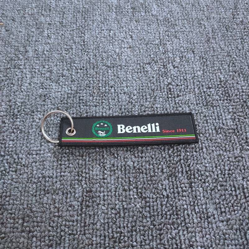 Personalized keychain. Benelli keychain keyring leather