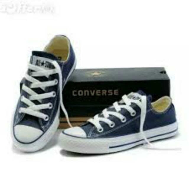 converse low cut navy blue