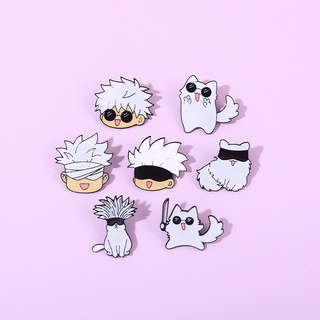 Ready Stock Quick Shipping Free Anti-Glare Brooch Curse Backtact Five Goods Cartoon Anime Metal Badge Cute Clothes Ba #3