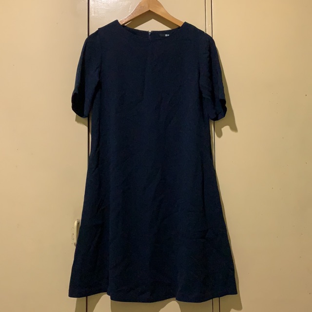 Uniqlo dress navy blue size S | Shopee Philippines