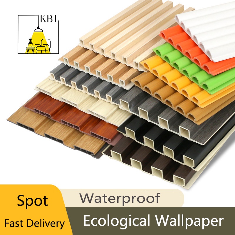 Wood Wallpaper Waterproof Grille Design Ecological Board Wallpaper
