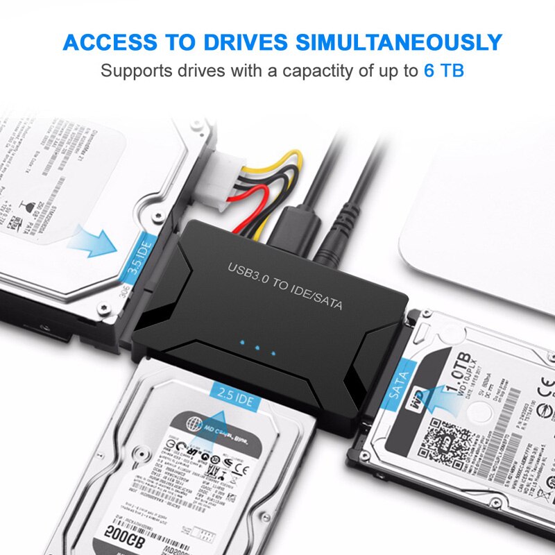 Usb 3 0 To Sata Ide Ata Data Adapter 3 In 1 For Pc Laptop 2 5 3 5 Hdd Hard Disk Driver With Power Shopee Philippines
