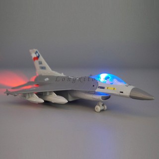 1:87 Diecast Plane Model US F-16 Jet Fighter Fighting Falcon Pull Back Toy