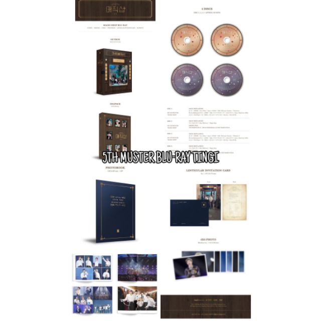 Incl One Random Bts Acrylic Photocard 2019 Bts 5th Muster Magic Shop Dvd