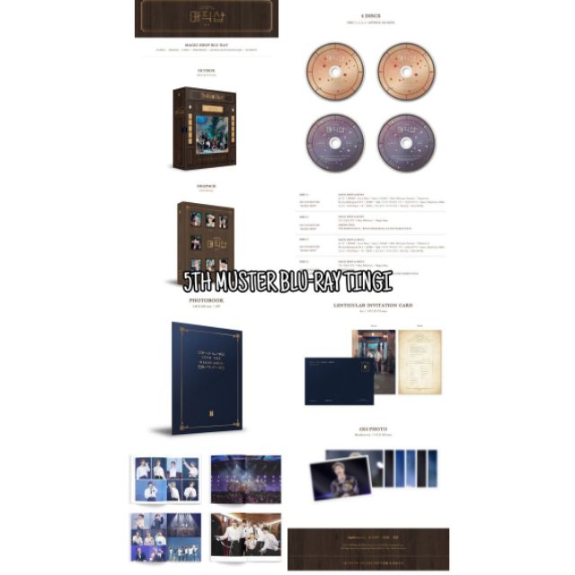 Incl One Random Bts Acrylic Photocard 2019 Bts 5th Muster Magic Shop Dvd