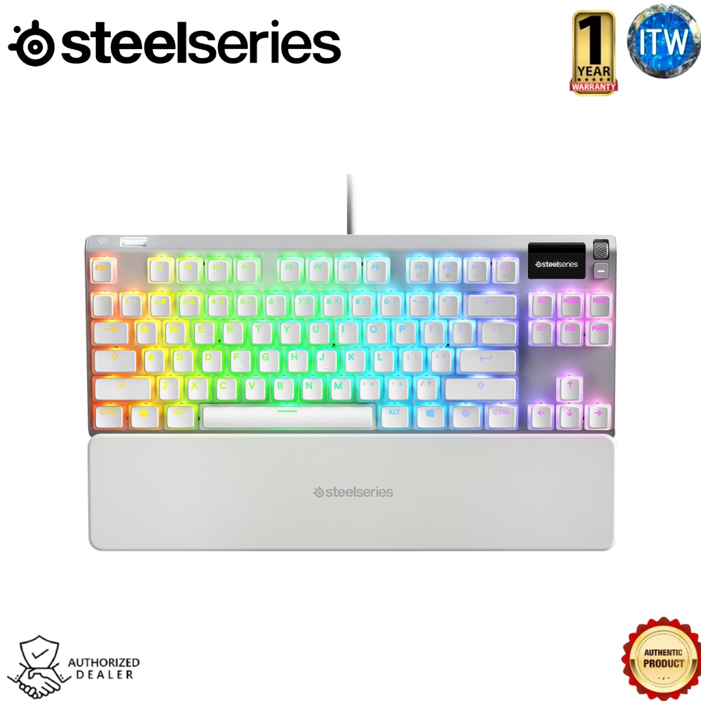 Steelseries Apex 7 Tkl Ghost With Pbt Keycaps Gaming Keyboard Shopee Philippines