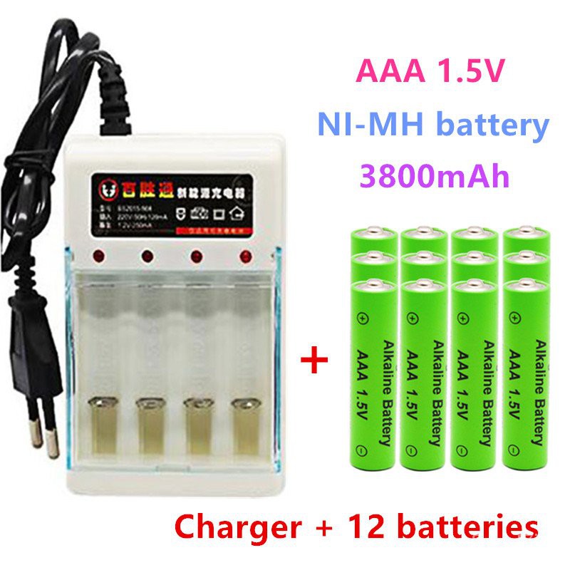 New a 1 5v Rechargeable Battery 3800mah Alkaline Battery Flashlight Toys Watch Mp3 Player Replace Shopee Philippines