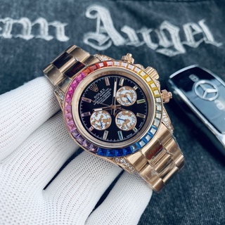Rolex Rainbow Daytona Series Classic Three-Eyed Six-Needle Design Tower Fully Automatic Mechanical Movement: Mineral Imitation Wear-Resistant Scratch-Resistant Crystal Mirror Diameter: #8