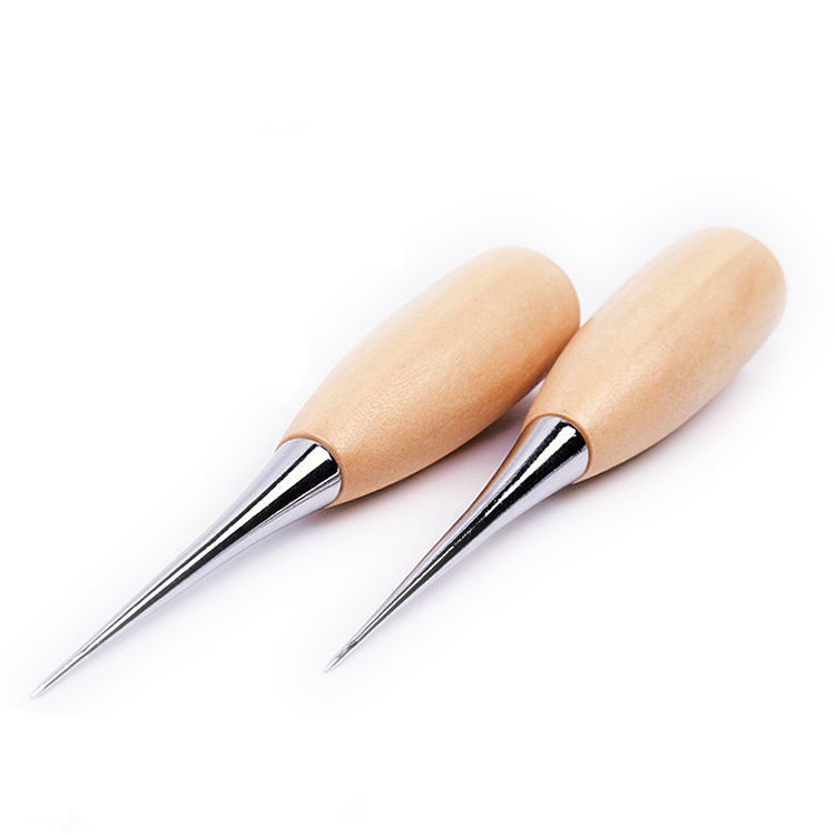 Leather Sewing Awl Wood Handle Drillable Awl Pin Punching Hole Maker