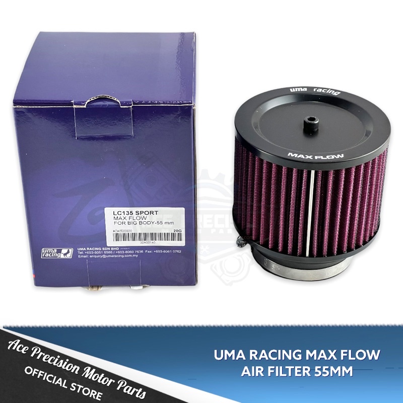UMA RACING MAX FLOW AIR FILTER 50MM AND 55MM Shopee Philippines