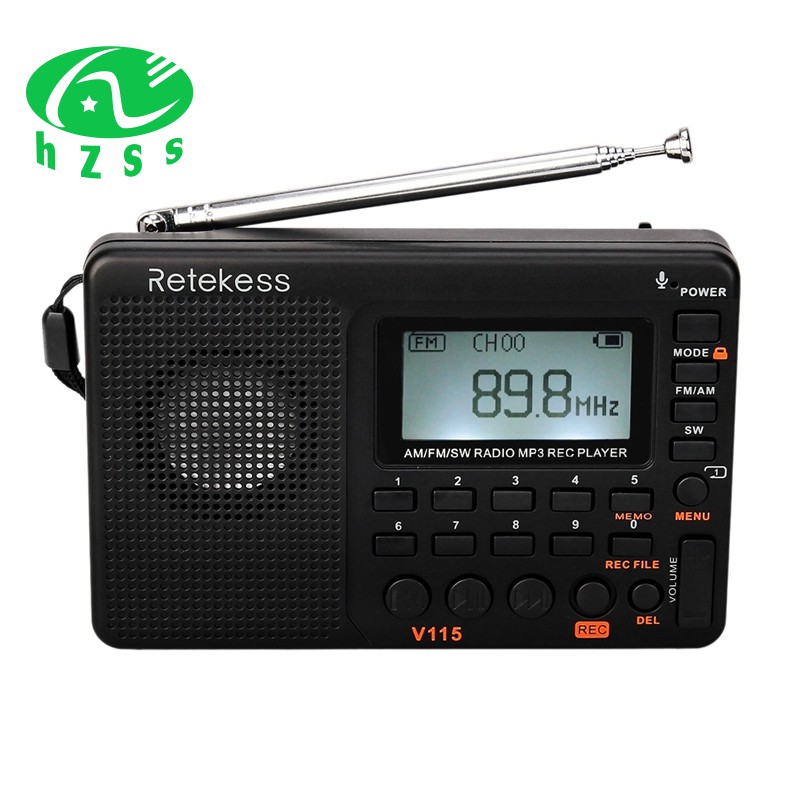 Retekess V115 Radio Receiver Fm Am Sw With Usb Mp3 Digital Recorder H4ph Shopee Philippines