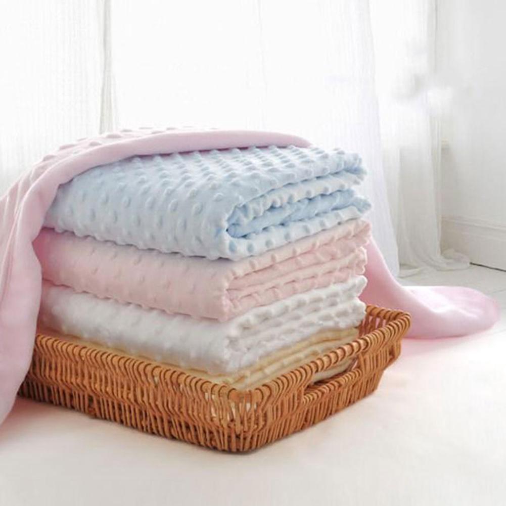 Baby Blanket Swaddle Newborn Thermal Soft Fleece Bubble Bedding