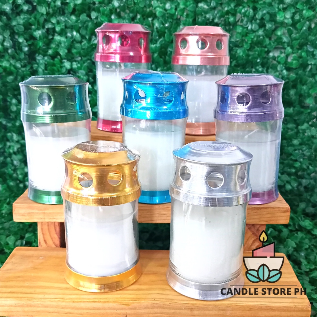 GC35 Smokeless Windproof Glass Candle with cover Altar Candle Perfect