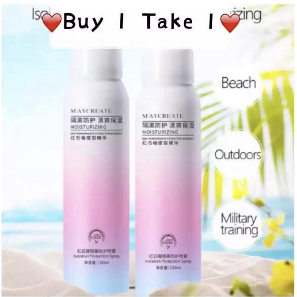 ( Buy 1 Take 1 ) Maycreate Skin Whitening Spray Moisturizing Cream