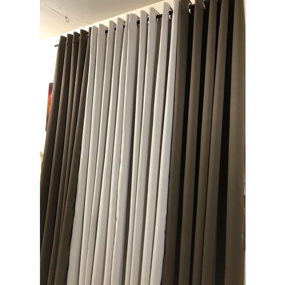 3ft-10ft 1PC FULL BLACKOUT CURTAINS (DRIFTWOOD & BEIGE) | Shopee ...