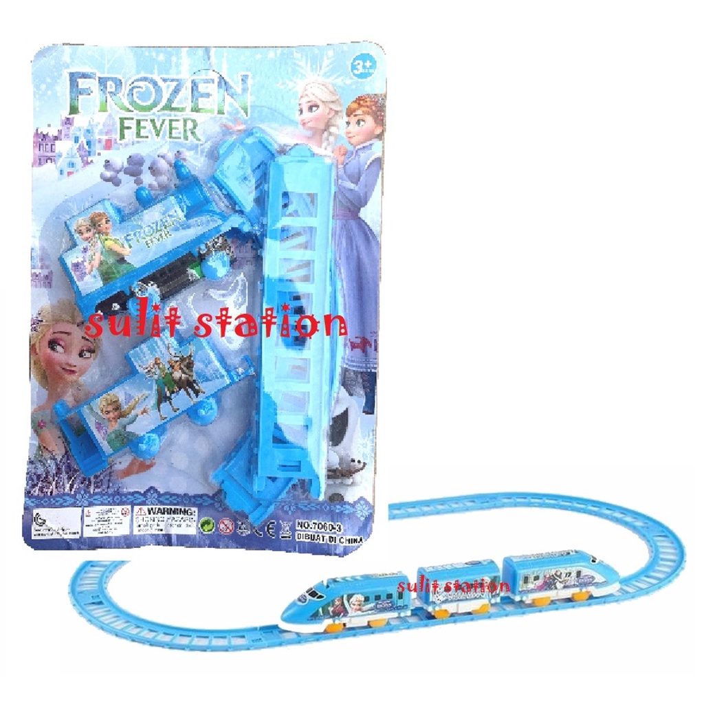 FROZEN ELSA ANNA BATTERY OPERATED MINI TOY TRAIN with TRACK SET TOYS ...