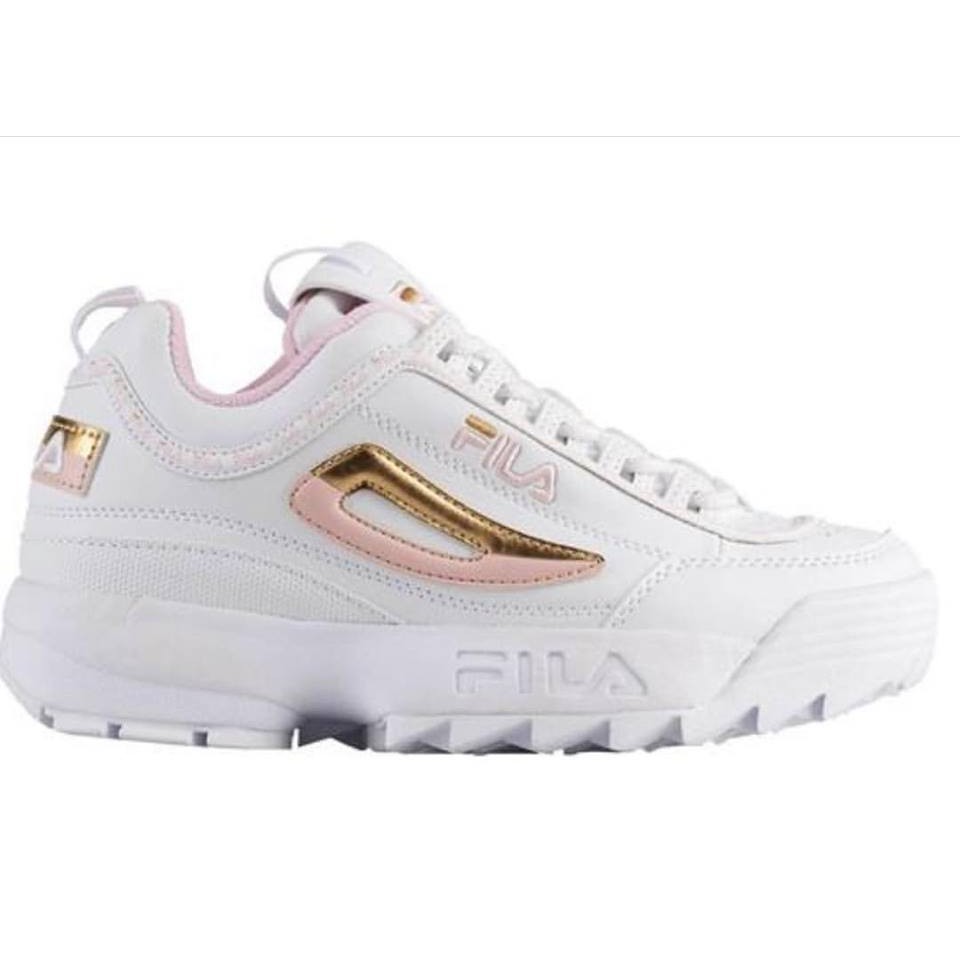 fila disruptor 2 white pink gold