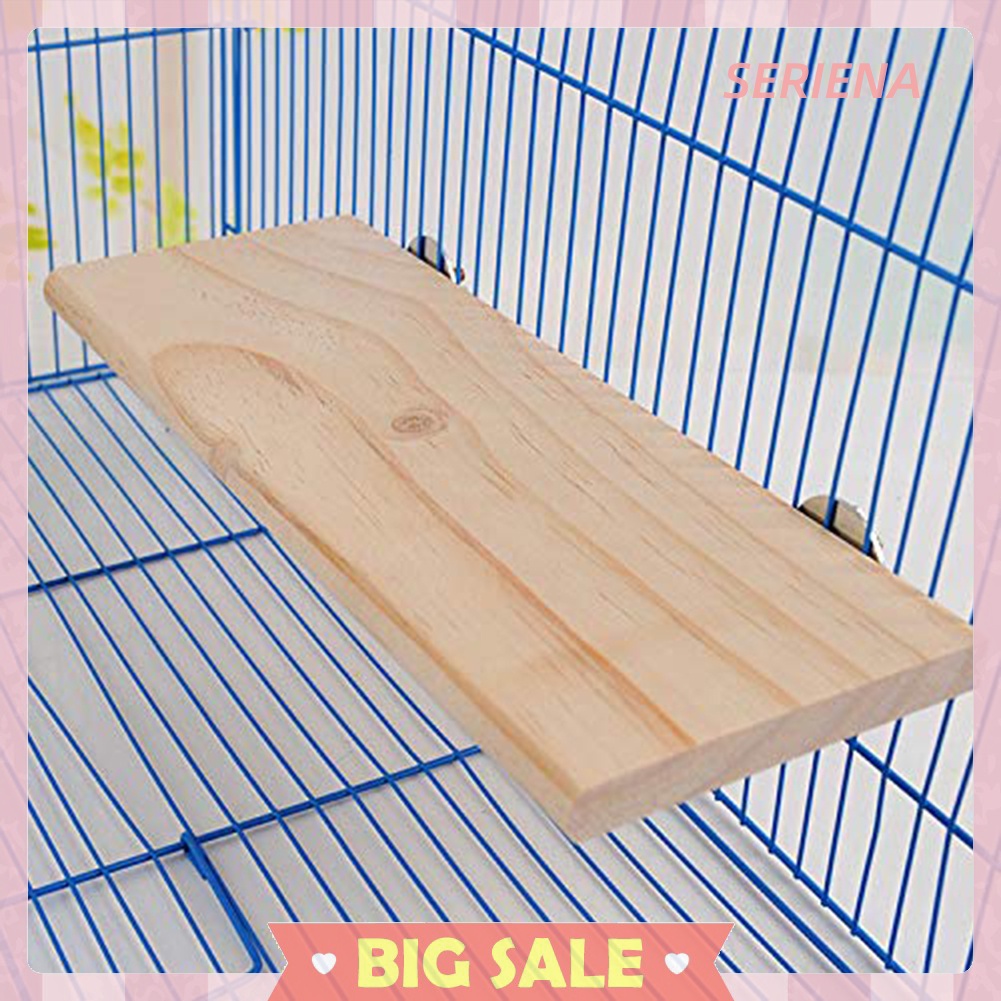 Wooden Stand Platform Pet Parrot Hamster Perches Paw Grinding Springboard #5
