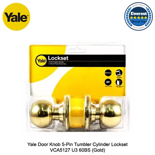 Yale Door Knob Lock Set (Silver, Brass, Gold) | Shopee Philippines