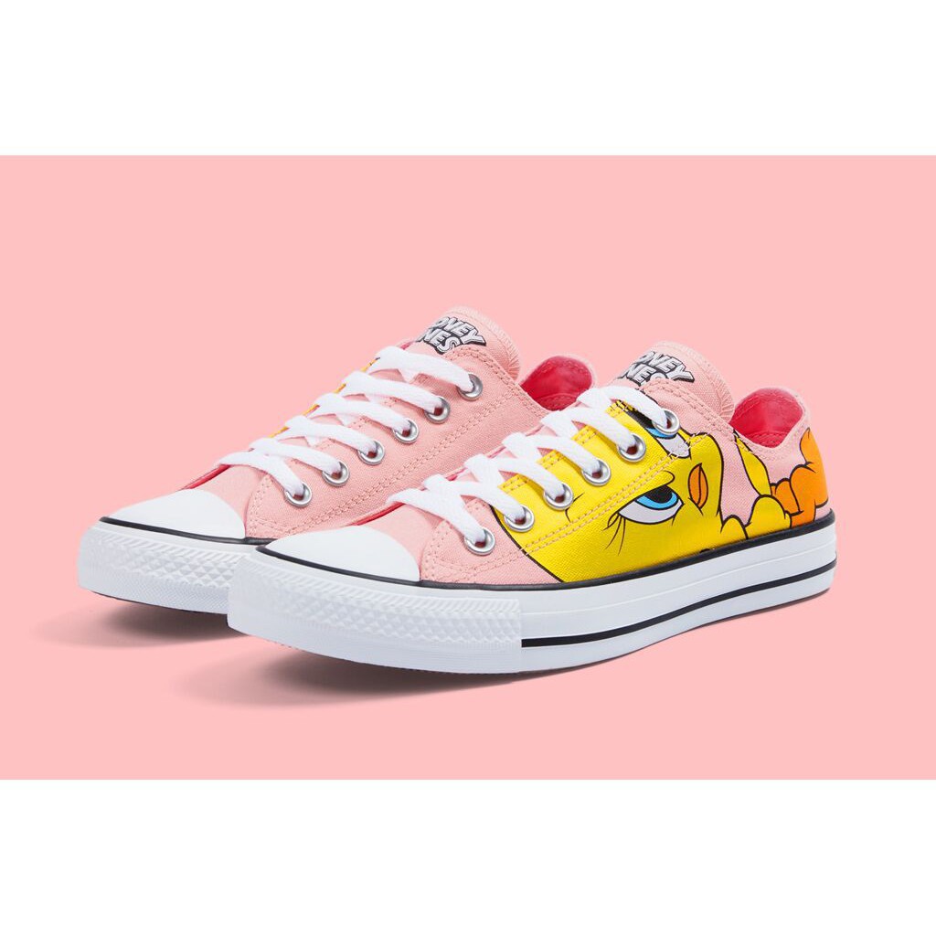 pink low top converse