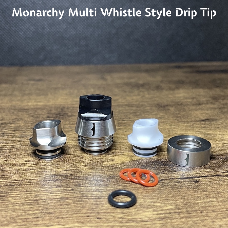 Monarchy Multi Whistle Style Integrated Drip Tip Kit for Boros, Billet Box, Cthulhu AiO, Pulse