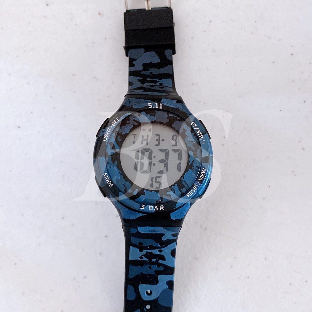 BS 511 Waterproof Army Camouflage Sports Digital Watch with Light Alarm Date