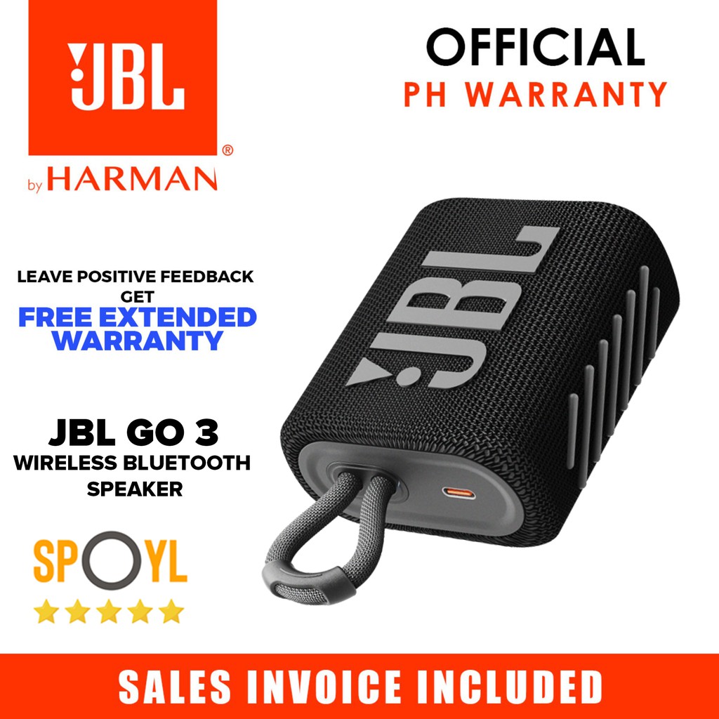 色: ブラック】JBL GO3 Bluetoothスピーカー USB C充電/の+