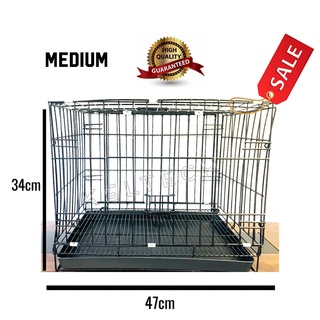 ↂ✘Collapsible Dog Cage | Pet Cage | Cat Cage Medium Large XL and XXL size Black