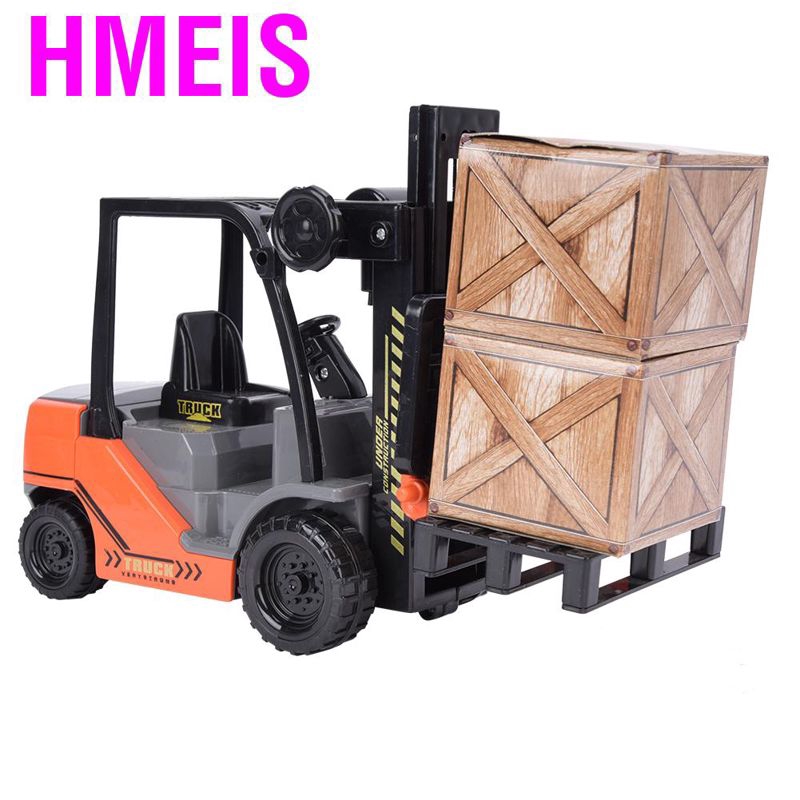 Hmeis Inertia Forklift Truck Model Car Toy Simulation Engineering Vehicle Toys For Boy Kids Shopee Philippines