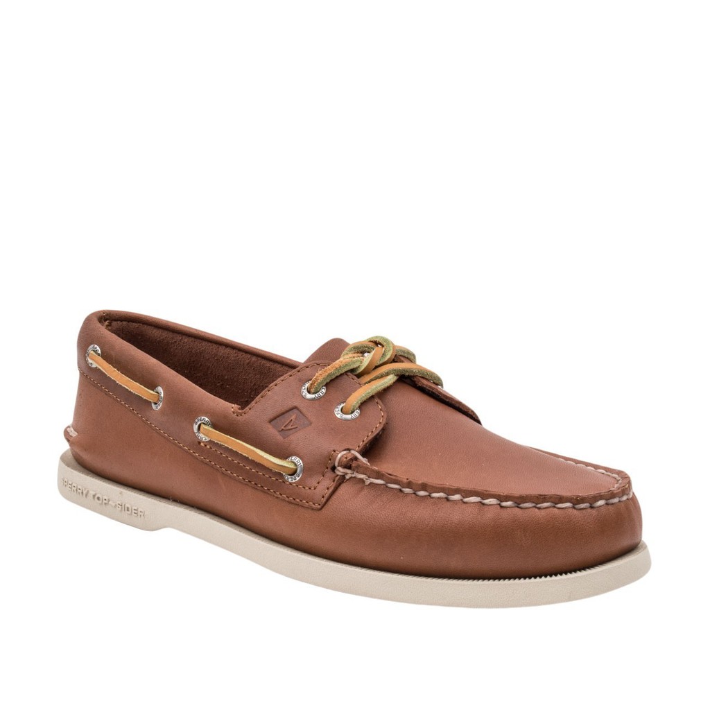 mens tan sperrys