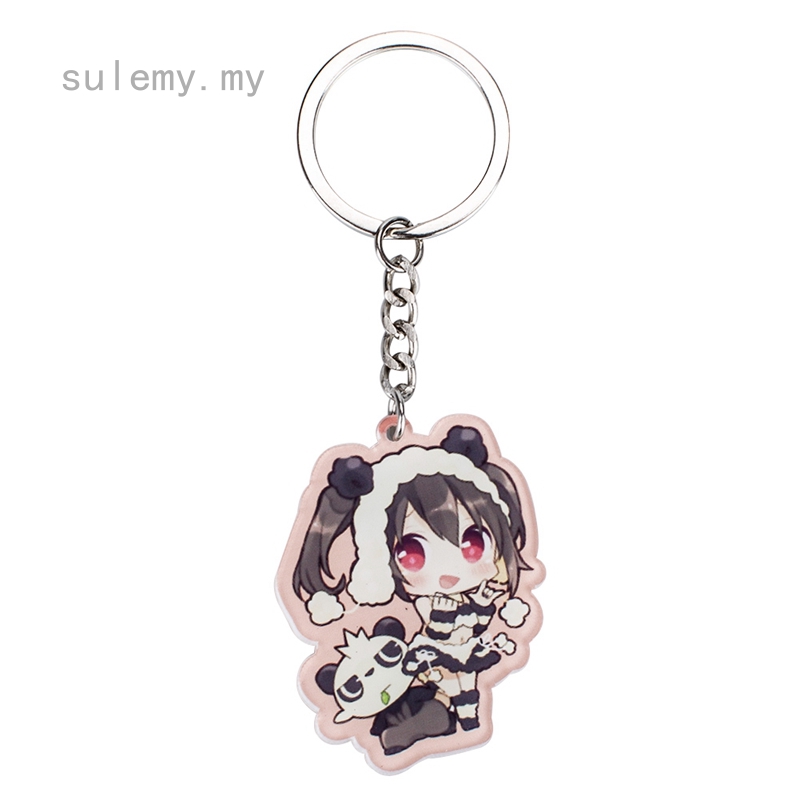 Anime Keychain Cute Cartoon Character Acrylic Keychain Sleepy Cute Animal Twoside Print Keyrings Keychain Shopee Philippines