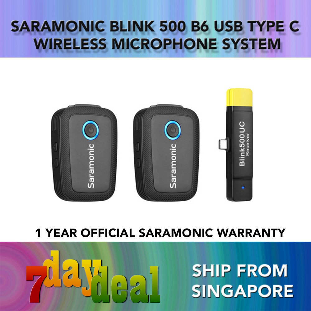 Saramonic Blink 500 B6 USB Type C Wireless Microphone System with