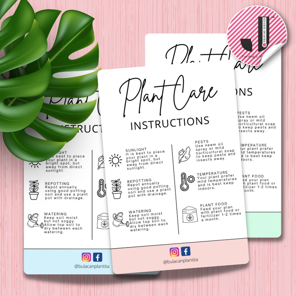 Plant Care Card, Plant Care , Plant Care Guide, Plant Care