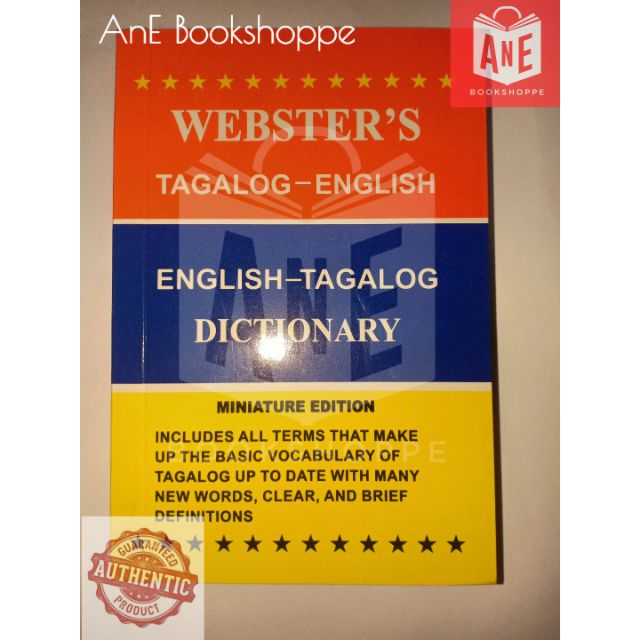 AUTHENTIC ster's TagalogEnglish Dictionary Miniature Edition