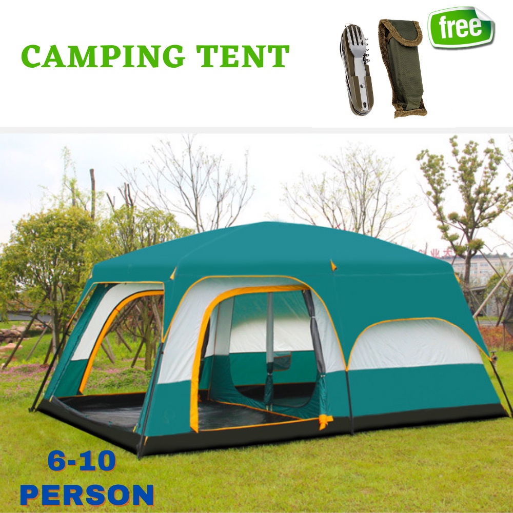 Double Layers Tent 68 Person Large Camping Tent Waterproof