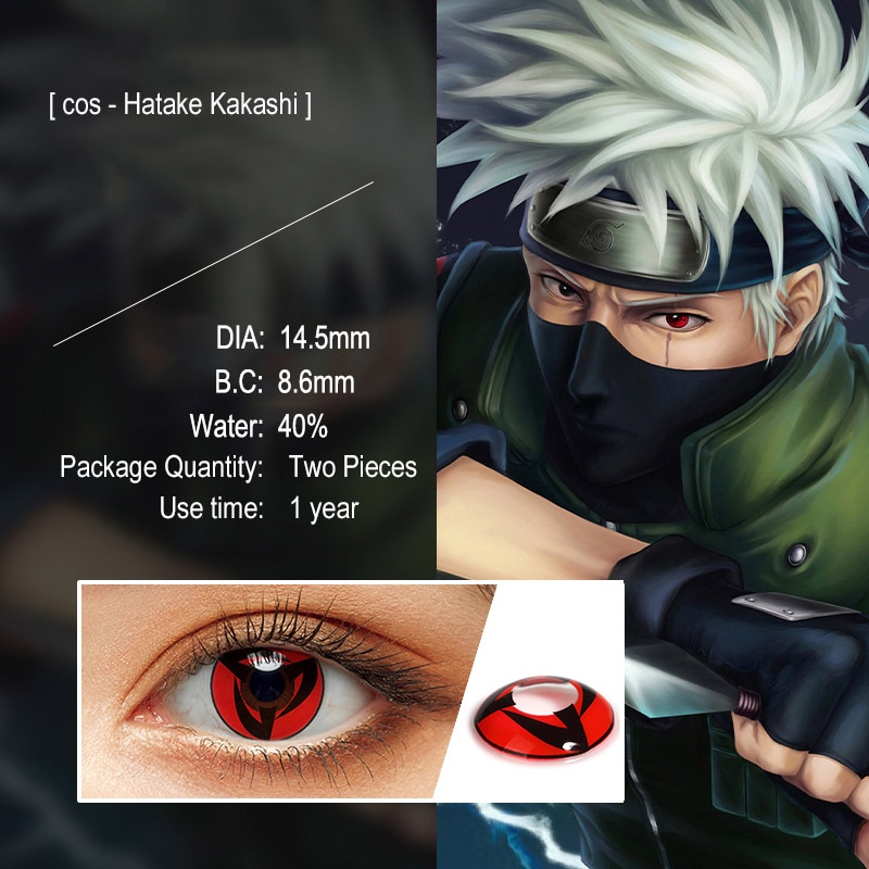 Naruto Cosplay Lenses Eye Anime Colored Contacts Kakashi Sharingan Contact Lenses Rinnegan Byakugan Shopee Philippines