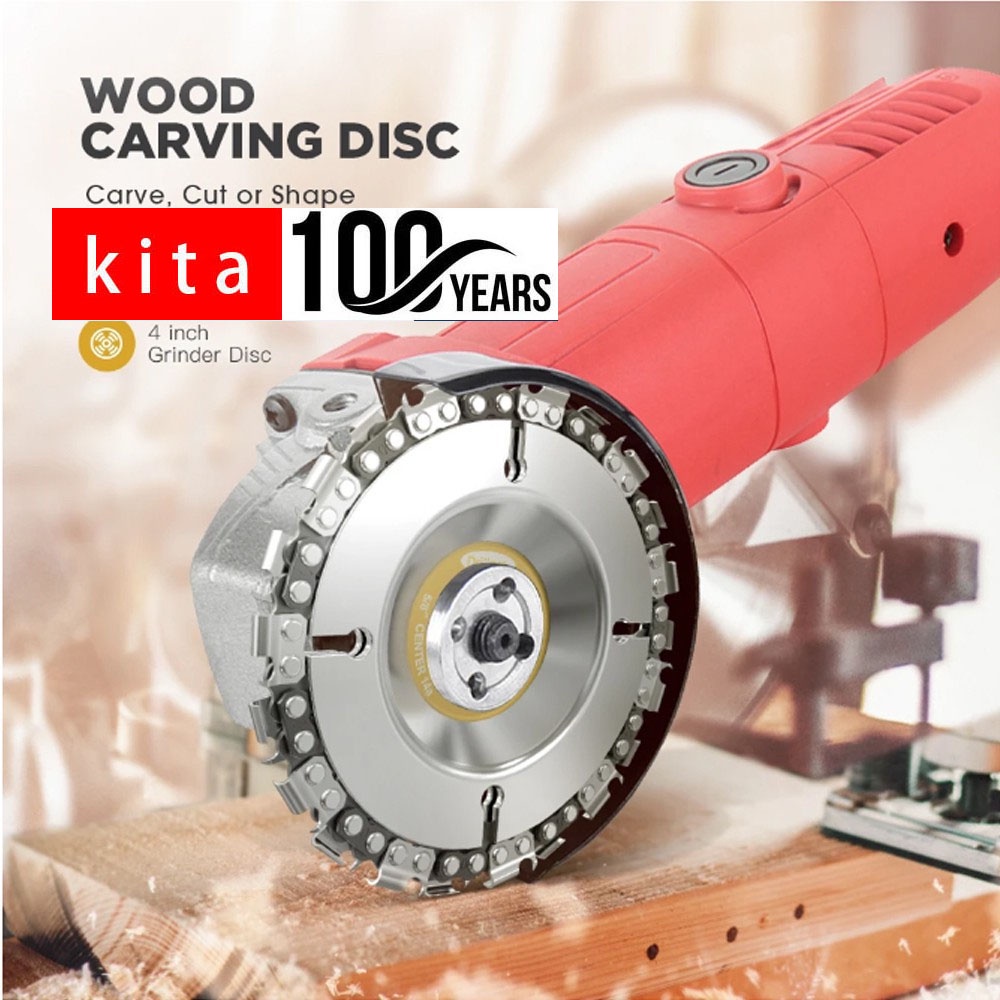 4inch/Tooth Durable Angle Grinder Chain Tray Disc Cutter Wood Grooved