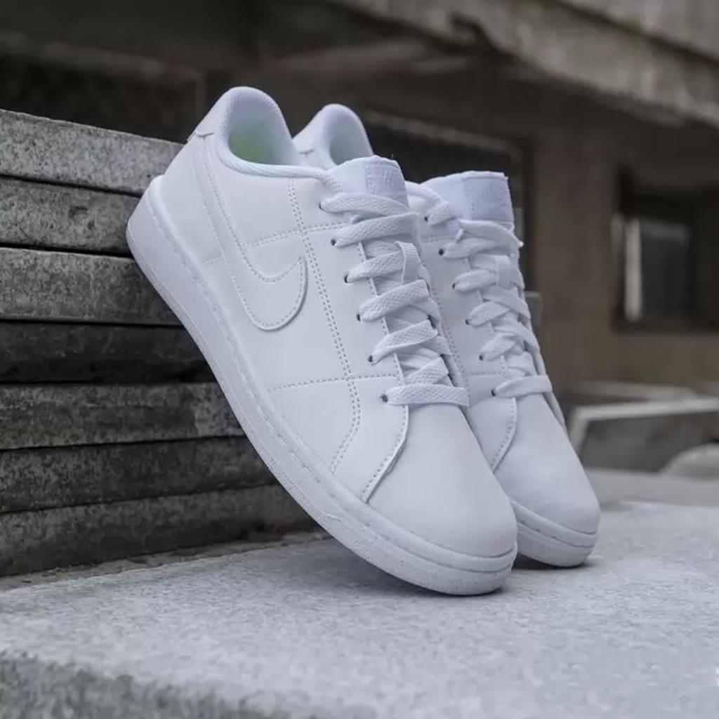 nike court royale low sneakers in triple white