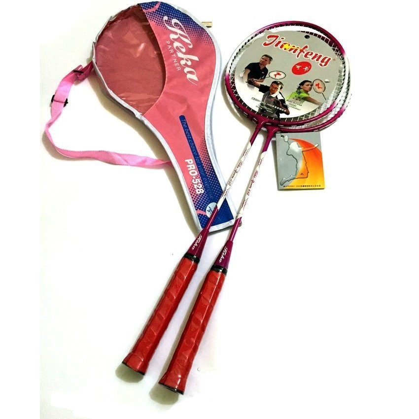 Trendsetter 528 Type Keka Portable Double Badminton Racket (Pink