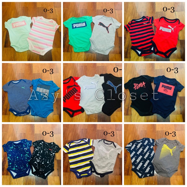 puma baby boy onesies