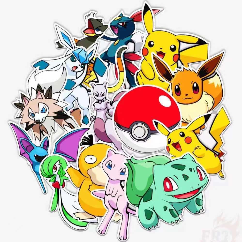 Belief 12 pcs Pokemon Pikachu Waterproof Sticker | Shopee Philippines