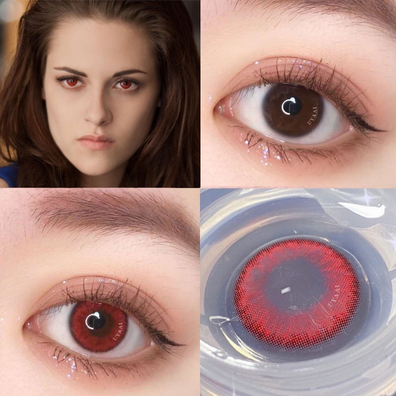 New】mislens Cosplay Genshin Impact Hu Tao Red Cosplay Lenses Colored Contact Lenses For Eye