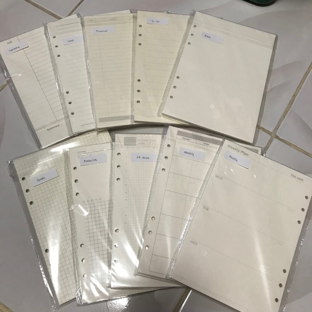 A5 Notebook Refill (For 6 hole binder) Shopee Philippines